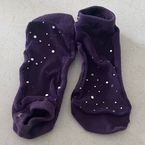 Purple Mesh Socks with Rhinestones